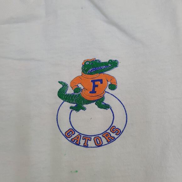 Vintage 80s Florida Gators Football Shirt M/L 20x23 Crop USA - Picture 15 of 16